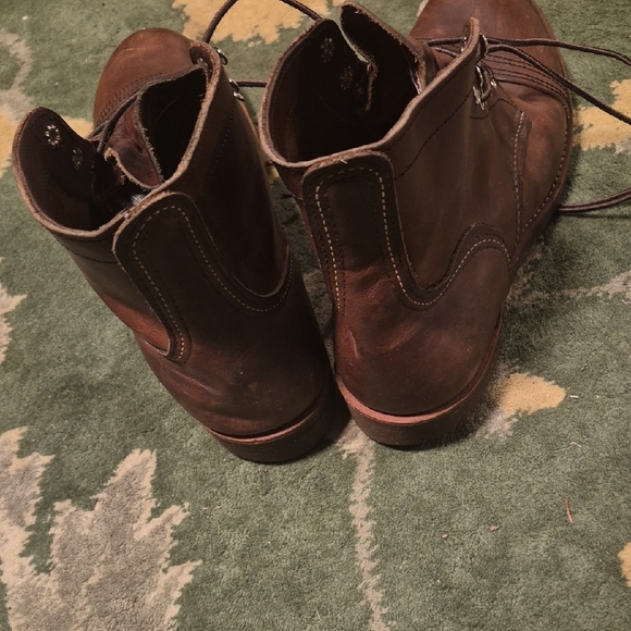 Red Wing Shoes Dark Brown Leather Boots - Picture 4 of 15
